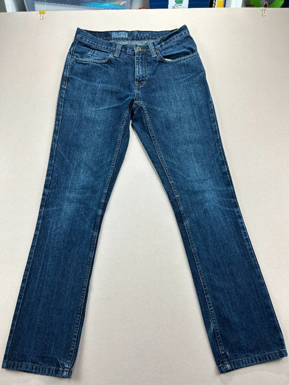 FreeWorld Messenger Skinny Jeans Men's Size 30 Blue Denim Low Rise Dark Wash